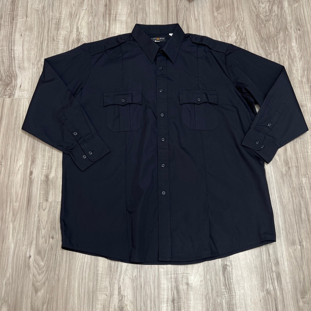 LawPro by Quartermaster Tactical Duty Shirt Men's 2XL Long Navy Blue